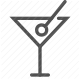 beverage, cocktail, drink, glass, hotel bar, martini, olive icon