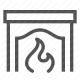 accommodation, amenity, comfort, fireplace, hotel, lodging, warmth icon