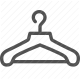 accommodation, amenity, closet, hanger, hotel, room service, storage icon