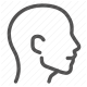 human, profile, representation, gender, silhouette, androgynous icon