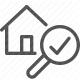 check, house, inspection, magnifying glass, quality, search, verification icon