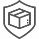 coverage, insurance, package, protection, safety, security, shield icon