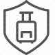 coverage, insurance, policy, protection, safety, security, shield icon