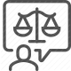 judge, justice, law, legal, scales icon