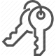 access, keyring, keys, lock, metal, safe, security icon