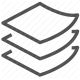 laminated, layered material, layers, material design, multilayer, sheet pile, stacked sheets icon