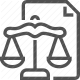 attorney, contract, documents, law, legal, paperwork, scales of justice icon