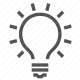 creativity, idea, innovation, inspiration, lightbulb, solution, thinking icon