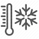 cold, fabric care, freezing, linens, snowflake, temperature, thermometer icon