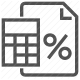 calculator, credit, debt, finance, loan, money, percentage icon