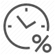 banking, credit, debt, finance, interest rate, loan, mortgage, time icon