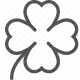 charm, clover, fortune, four-leaf clover, gambling, irish, luck icon