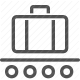 airport, baggage, conveyor belt, luggage, travel icon