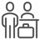 airport, baggage, baggage drop, check in, check-in desk, customer, desk, luggage, passenger, reception, service, suitcase, travel icon