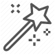 enchantment, fantasy, magic wand, sorcery, spellcasting, star, wizardry icon