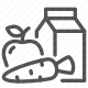 beverage, food, fruit, loaf, meal, milk, nutrition icon