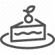 cake, dessert, dining, food, meal, plate, restaurant icon