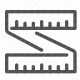 length, measure, measurement, metric, ruler, scale, tool icon