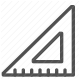 angle, geometry, measure, ruler, scale, size, triangle icon