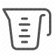 baking, cooking, kitchenware, measurement, measuring cup icon