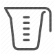 baking, cooking, kitchen, liquid, measurement, measuring cup, utensil icon