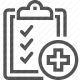 checklist, clipboard, cross, examination, healthcare, hospital, medical icon