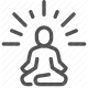 meditation, mindfulness, peace, relaxation, spirituality, yoga, zen icon