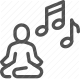 meditation, mindfulness, music, peace, relaxation, wellness, yoga icon