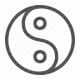 balance, harmony, meditation, spirituality, taoism, yin yang, zen icon