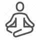 meditation, mindfulness, peace, relaxation, spirituality, yoga, zen icon