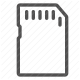 accessory, data, electronic, memory card, microsd, sd card, storage icon