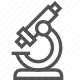 biology, laboratory, magnification, microscope, optical instrument, research, science icon