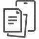 communication, digital, document, file, mobile app, paper, smartphone icon