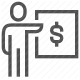 economy, education, finance, investment, lecture, money, presentation icon