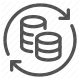 banking, capital flow, currency exchange, financial transaction, funds rotation, investment cycles, money transfer icon