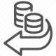 banking, cash flow, currency exchange, financial transaction, funds circulation, money transfer, payment icon