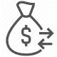 cash flow, currency exchange, financial transaction, money transfer, payment, remittance, send money icon