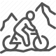 activity, adventure, bike trail, cycling, mountain biking, outdoors, recreation icon