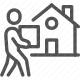 house, mover, moving, packing, relocation, service, transportation icon