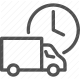 clock, delivery, moving company, moving service, moving truck, relocation, transportation icon