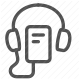 audio guide, culture, exhibit, guide, headphones, museum, tour icon