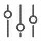 audio control, equalizer sliders, mixer levels, music equalizer, sound mixer, sound settings, volume adjustment icon