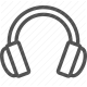 audio, earphones, headphones, listening, music, sound, stereo icon