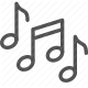 audio, melody, music, notes, rhythm, sound, tune icon