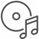 audio, cd, disk, melody, multimedia, music, note icon