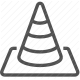 cone, direction, guide, navigation, road, safety, traffic icon