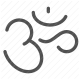 aum, hinduism, mantra, meditation, om, sanskrit, spirituality icon