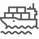 boat, cargo, freight, package delivery, sea, shipping, transportation icon