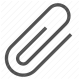 attachment, clipping, fastener, metal, office supplies, paperclip, stationery icon