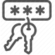 access, authentication, encryption, key, password, privacy, security icon